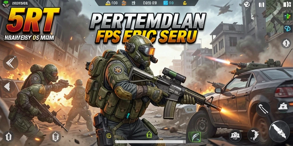Gameplay seru 5RT dengan grafis menawan dan aksi mendebarkan.