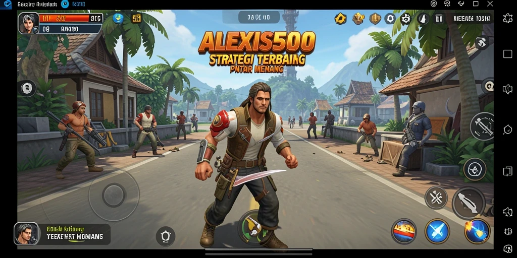 Tangkapan layar gameplay ALEXIS500 dengan aksi strategis yang mendebarkan.