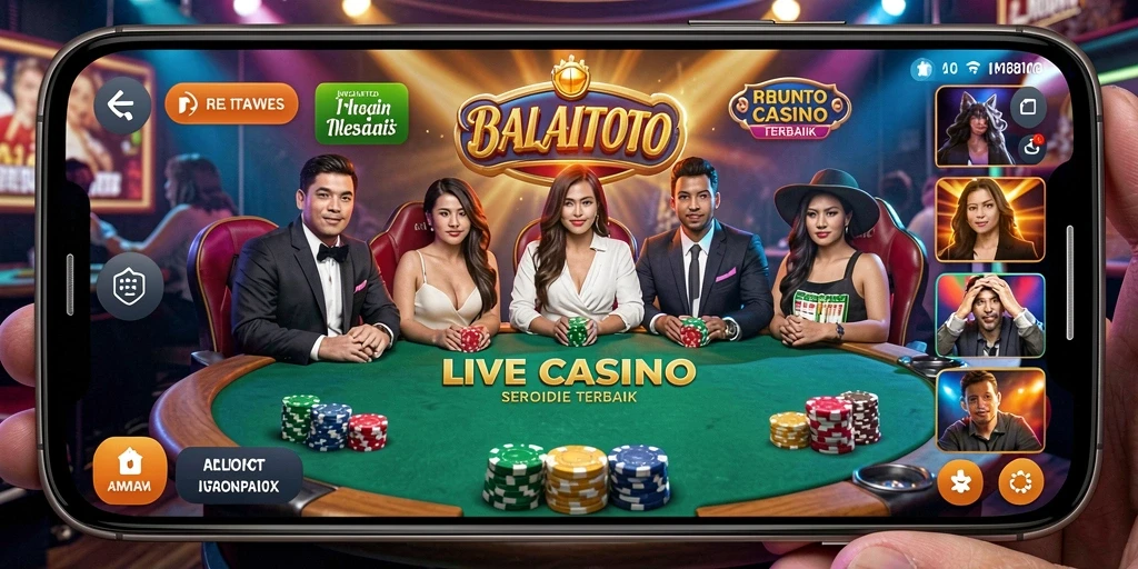 Tampilan gameplay Live Casino penuh aksi di BALAITOTO.