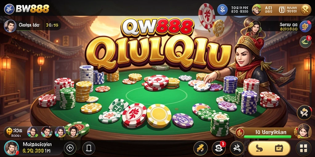 Tampilan gameplay BW888 yang seru dalam permainan QiuQiu.