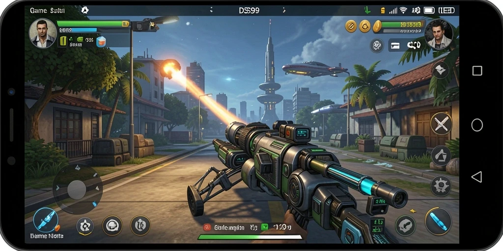 Screenshot DS99 menampilkan gameplay santai dan menyenangkan.