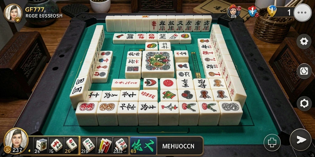 Tampilan permainan Mahjong yang menarik di GF777.