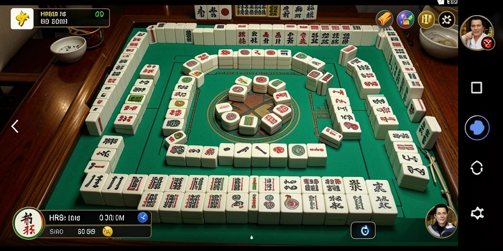 Tampilan gameplay <strong>HR89</strong> yang menarik dengan ubin Mahjong berwarna-warni.
