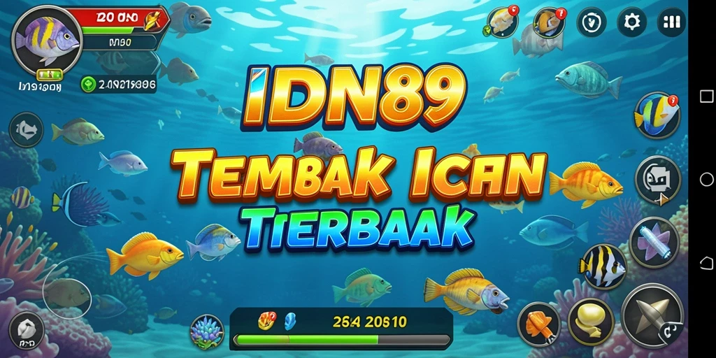 Tampilan gameplay seru Tembak Ikan di IDN89.