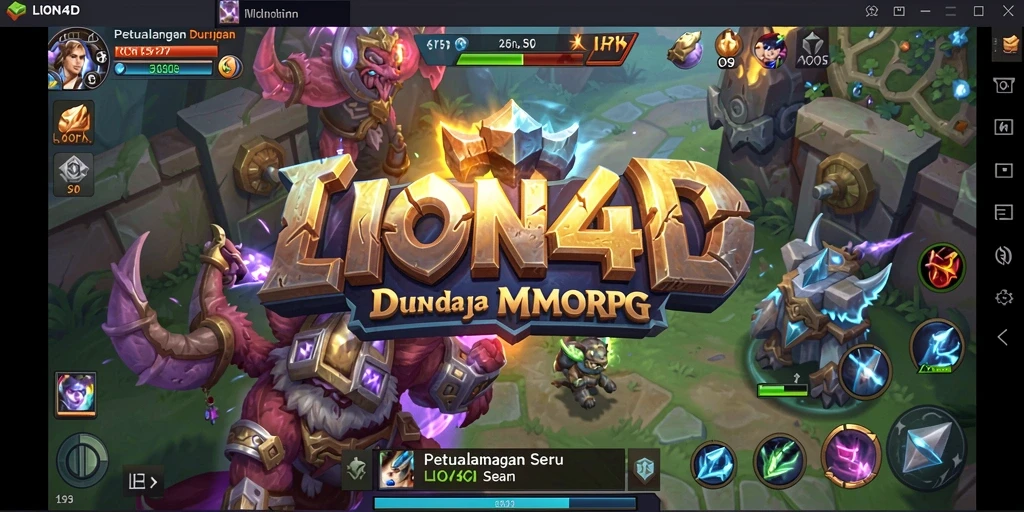 Tampilan gameplay seru di dunia fantastis LION4D.
