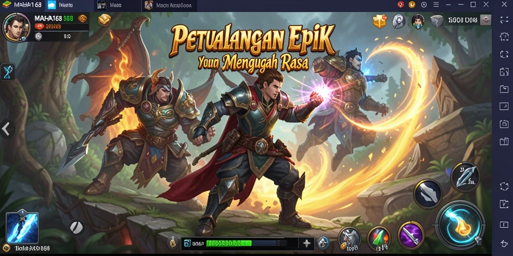 Tampilan menarik gameplay petualangan di MAHA168.