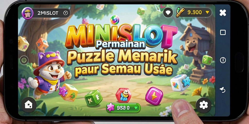 Tampilan gameplay MINISLOT dengan berbagai level Puzzle yang menantang.