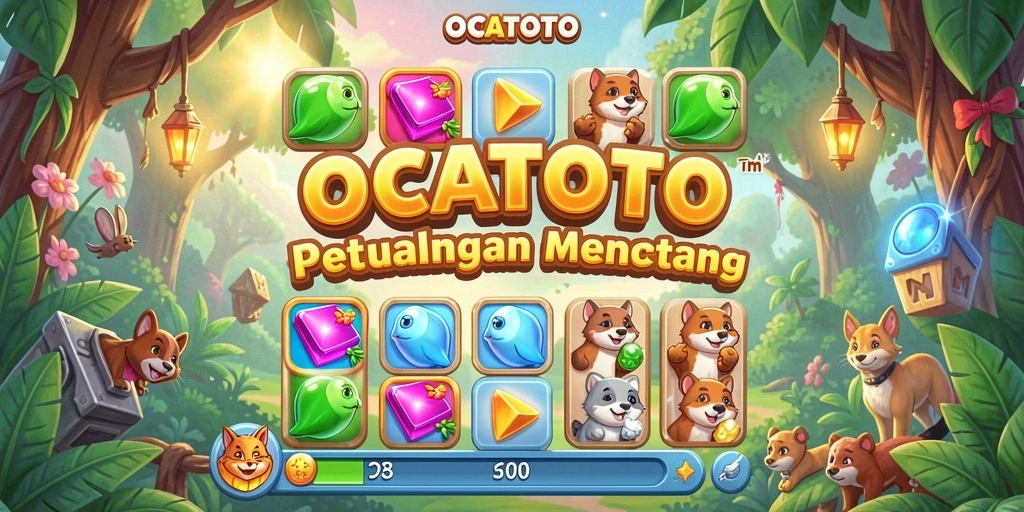 Screenshot gameplay OCATOTO yang menampilkan aksi mencocokkan item.