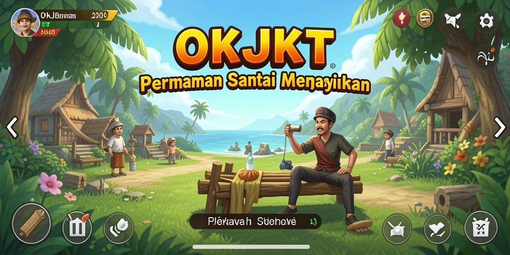 Screenshot gameplay OKJKT yang menunjukkan keseruan bermain casual.