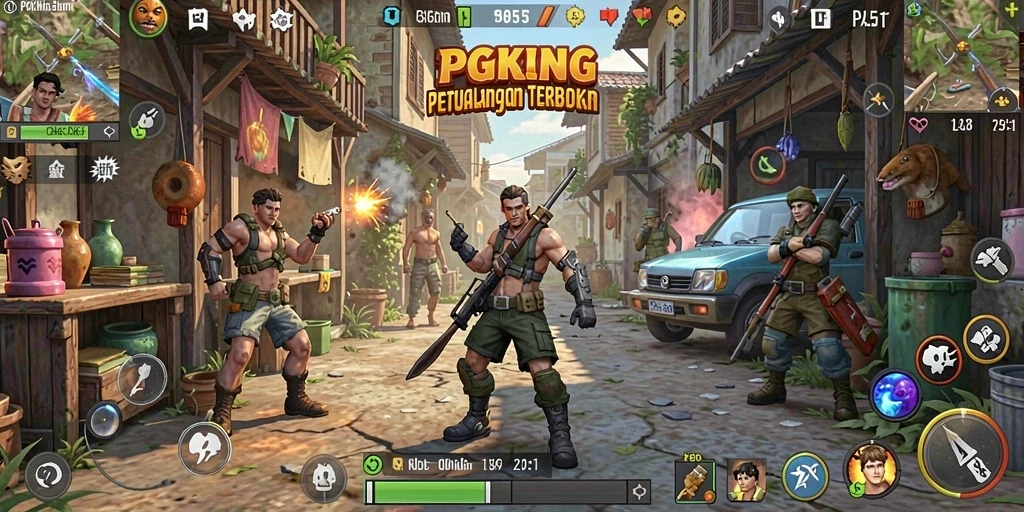 Screenshot PGKING yang menampilkan aksi eksplorasi yang menakjubkan.
