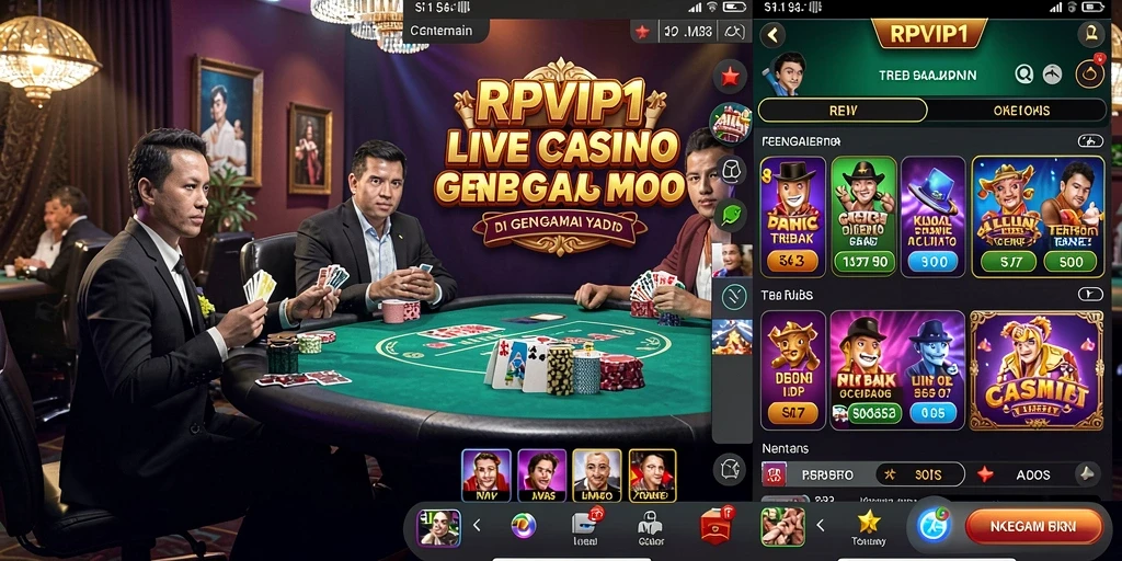 Gameplay Live Casino yang mendebarkan dan interaktif di RPVIP1.