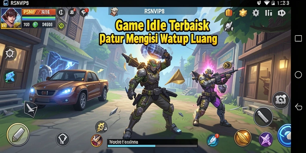 Screenshot menampilkan gameplay menarik dari game Idle RSNVIP8.