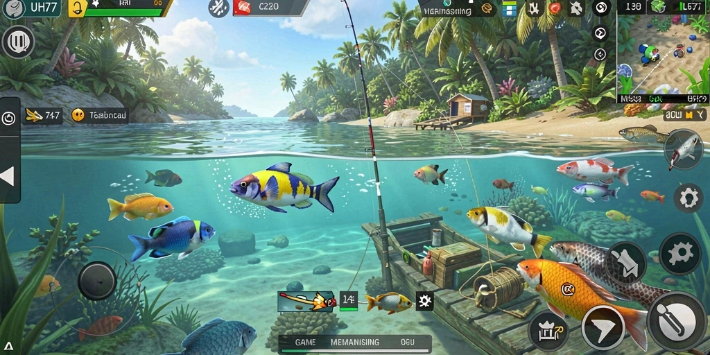 Tangkapan ikan besar di layar UH77 yang menakjubkan.