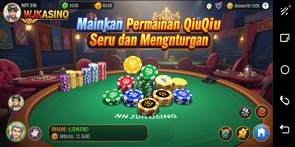 Tampilan gameplay QiuQiu yang menarik dan interaktif.