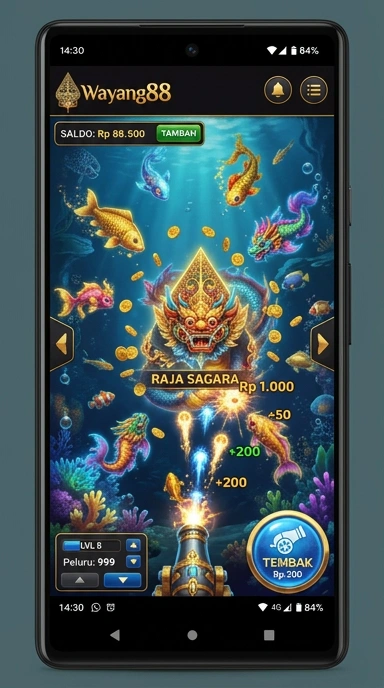 Screenshot aplikasi wayang88 yang menunjukkan berbagai kategori aplikasi.